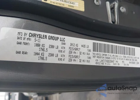 2011 Jeep Compass из США, поврежденный, VIN 1J4NT1FA3BD236487